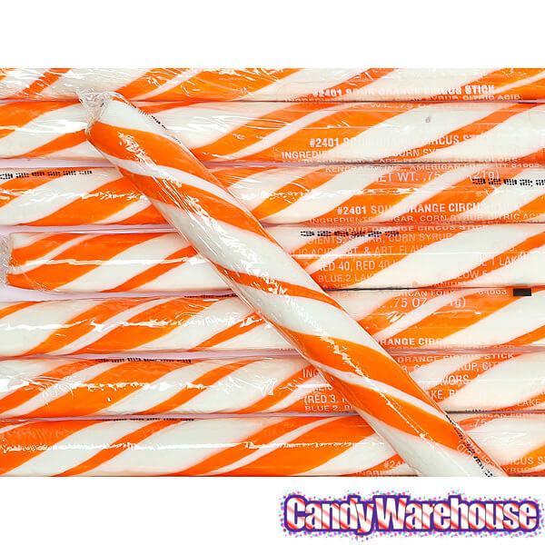 Orange Hard Candy Sticks: 100-Piece Box - Candy Warehouse