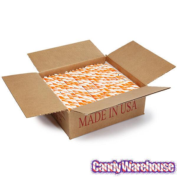 Orange Hard Candy Sticks: 100-Piece Box - Candy Warehouse