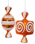 Orange Large Candy Ornaments - 8 Inch: 2-Piece Box - Candy Warehouse