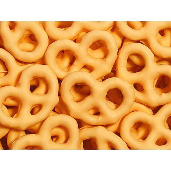 Orange Yogurt Covered Mini Pretzels: 1LB Bag - Candy Warehouse