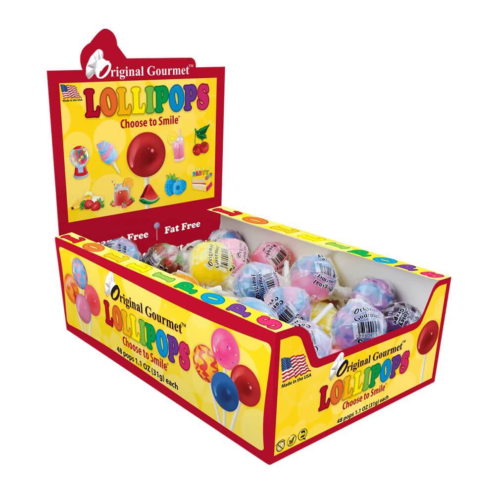 Original Gourmet Ball Lollipops: 48-Piece Box - Candy Warehouse