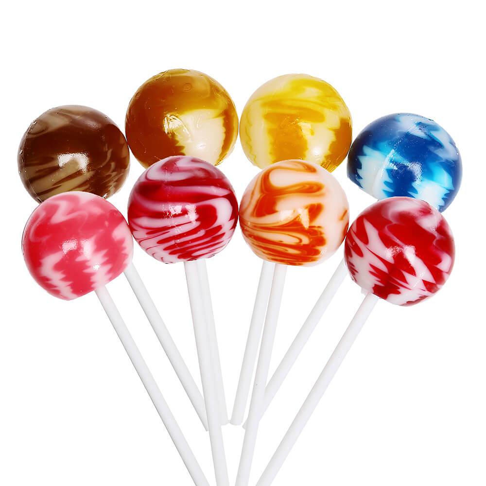 Original Gourmet Cream Swirl Ball Lollipops: 8-Piece Gift Box - Candy Warehouse