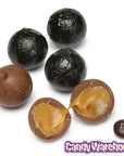 Palmer Foiled Caramel Filled Chocolate Candy Balls - Black: 5LB Bag