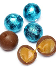 Palmer Foiled Caramel Filled Chocolate Candy Balls - Caribbean Blue: 5LB Bag - Candy Warehouse