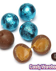 Palmer Foiled Caramel Filled Chocolate Candy Balls - Caribbean Blue: 5LB Bag - Candy Warehouse