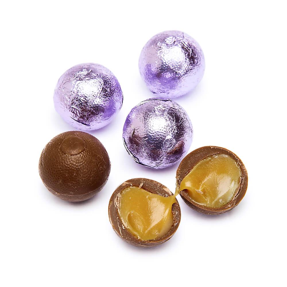 Palmer Foiled Caramel Filled Chocolate Candy Balls - Lavender: 5LB Bag