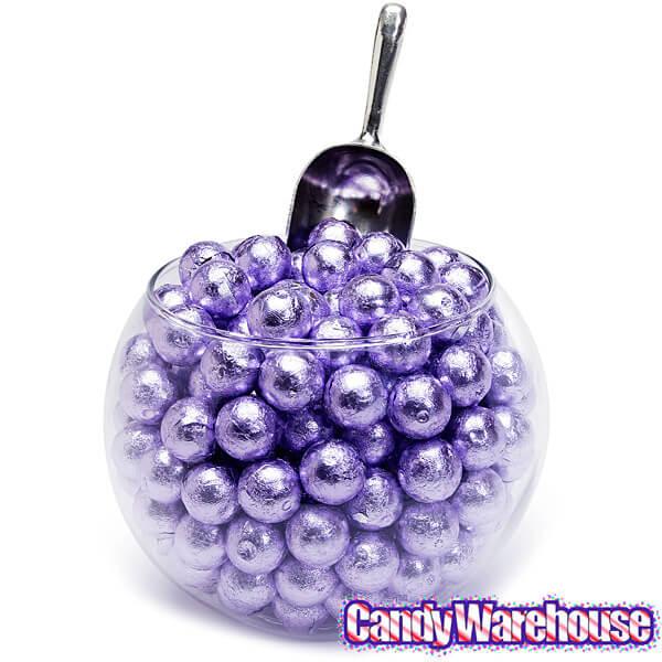 Palmer Foiled Caramel Filled Chocolate Candy Balls - Lavender: 5LB Bag - Candy Warehouse