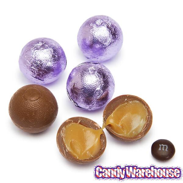 Palmer Foiled Caramel Filled Chocolate Candy Balls - Lavender: 5LB Bag