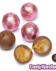 Palmer Foiled Caramel Filled Chocolate Candy Balls - Pink: 5LB Bag - Candy Warehouse