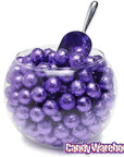 Palmer Foiled Caramel Filled Chocolate Candy Balls - Purple: 5LB Bag