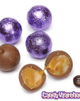 Palmer Foiled Caramel Filled Chocolate Candy Balls - Purple: 5LB Bag