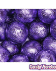 Palmer Foiled Caramel Filled Chocolate Candy Balls - Purple: 5LB Bag