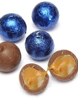 Palmer Foiled Caramel Filled Chocolate Candy Balls - Royal Blue: 5LB Bag - Candy Warehouse