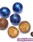 Palmer Foiled Caramel Filled Chocolate Candy Balls - Royal Blue: 5LB Bag - Candy Warehouse