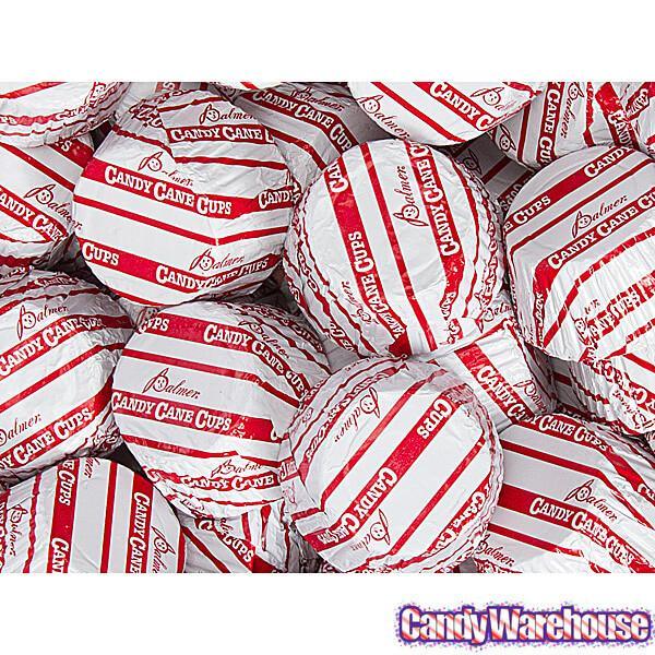 Palmer Foiled Chocolate Candy Cane Cups: 4LB Bag