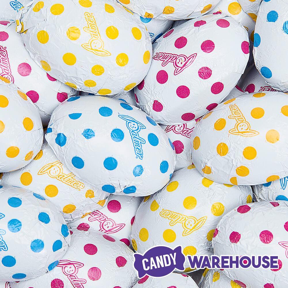 Palmer Foiled Chocolate Polka Dot Easter Eggs: 4LB Bag - Candy Warehouse