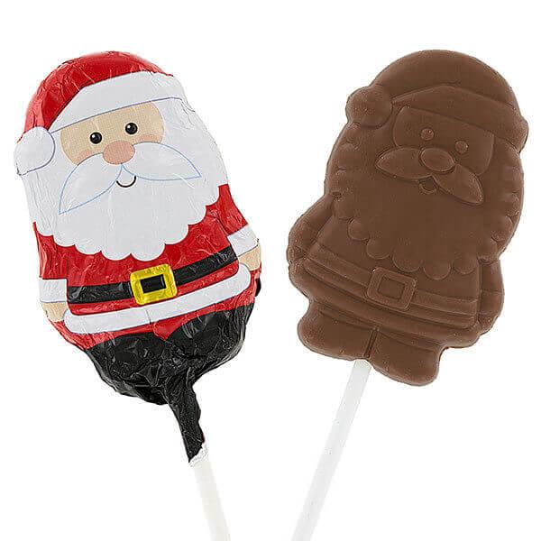 Palmer Foiled Milk Chocolate Santa Pops: 18-Piece Box - Candy Warehouse