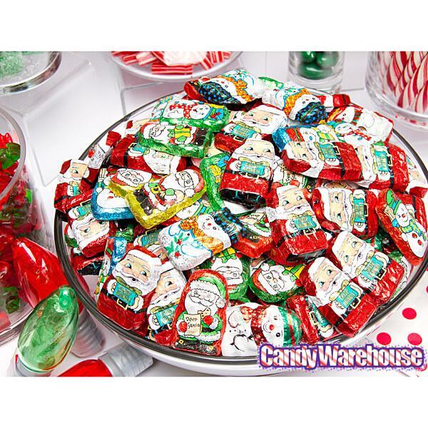 Palmer Foiled Mini Chocolate Santas and Snowmen: 4LB Bag - Candy Warehouse