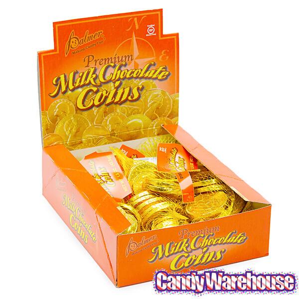 Palmer Gold Foiled Chocolate Coins in Mesh Bags: 12-Piece Box