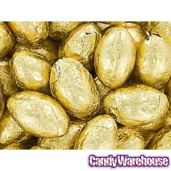 Palmer Gold Foiled Chocolate Eggs in Mesh Bags: 18-Piece Box - Candy Warehouse