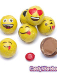 Palmer Love Xpressions Valentine Emojis Foiled Chocolate Balls in Mesh Bags: 18-Piece Box