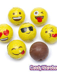 Palmer Love Xpressions Valentine Emojis Foiled Chocolate Balls in Mesh Bags: 18-Piece Box