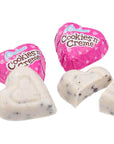 Palmer Pink Foiled Cookies 'n Cream Chocolate Hearts Candy: 4LB Bag