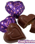 Palmer Purple Foiled Caramel Filled Milk Chocolate Hearts: 4LB Bag