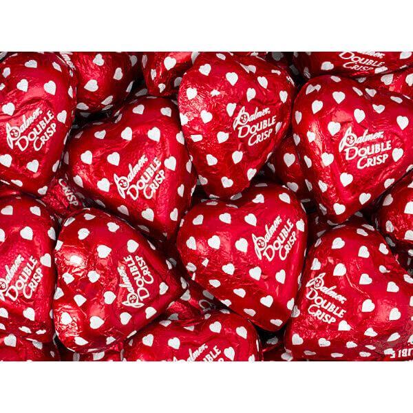 Palmer Red Foiled Double Crisp Chocolate Hearts: 4LB Bag - Candy Warehouse