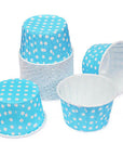 Paper 4-Ounce Candy Cups - Baby Blue Polka Dots: 25-Piece Pack