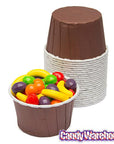 Paper 4-Ounce Candy Cups - Brown: 25-Piece Pack