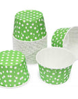 Paper 4-Ounce Candy Cups - Light Green Polka Dots: 25-Piece Pack