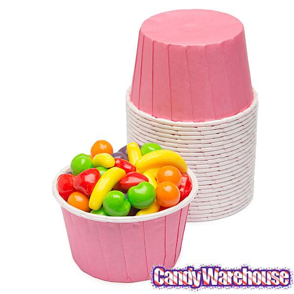 Paper 4-Ounce Candy Cups - Light Pink: 25-Piece Pack - Candy Warehouse