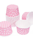 Paper 4-Ounce Candy Cups - Light Pink Polka Dots: 25-Piece Pack