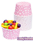 Paper 4-Ounce Candy Cups - Light Pink Polka Dots: 25-Piece Pack