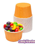 Paper 4-Ounce Candy Cups - Orange: 25-Piece Pack - Candy Warehouse