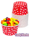 Paper 4-Ounce Candy Cups - Red Polka Dots: 25-Piece Pack