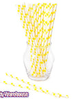 Paper 7.75-Inch Drinking Straws - Yellow Polka Dots: 25-Piece Pack