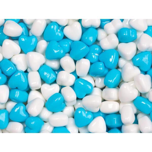 Pastel Blue &amp; White Candy Hearts: 10-Ounce Bag - Candy Warehouse