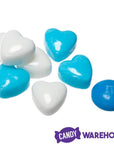 Pastel Blue & White Candy Hearts: 10-Ounce Bag - Candy Warehouse