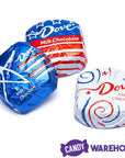 Patriotic USA Dove Milk Chocolate Squares: 30-Piece Bag