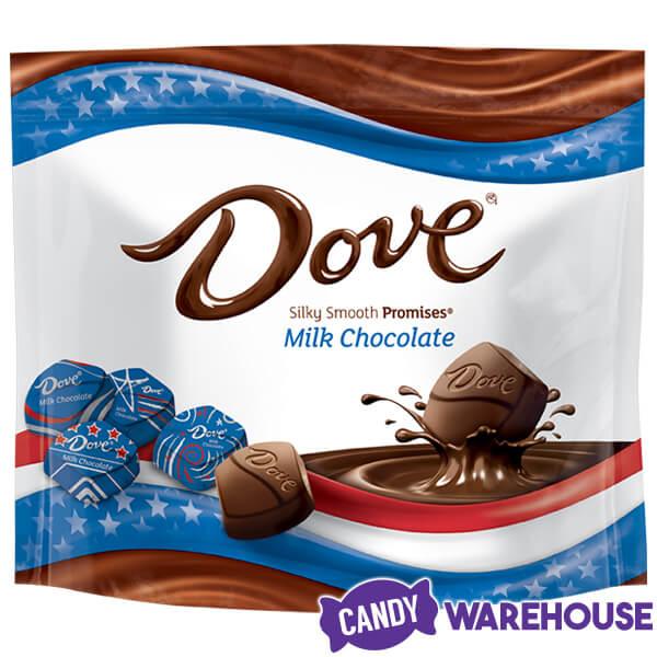 Patriotic USA Dove Milk Chocolate Squares: 30-Piece Bag - Candy Warehouse