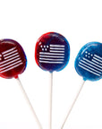 Patriotic USA Flag Charms Sweet Pops: 15-Piece Bag - Candy Warehouse