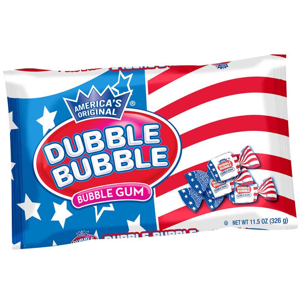 Patriotic USA Flag Wrapped Dubble Bubble Bubblegum: 11.5-Ounce Bag - Candy Warehouse