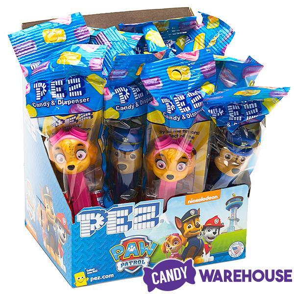 Paw Patrol PEZ Candy Packs: 12-Piece Display - Candy Warehouse