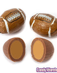 Peanut Butter Filled Chocolate Footballs in Mesh Bags: 18-Piece Box