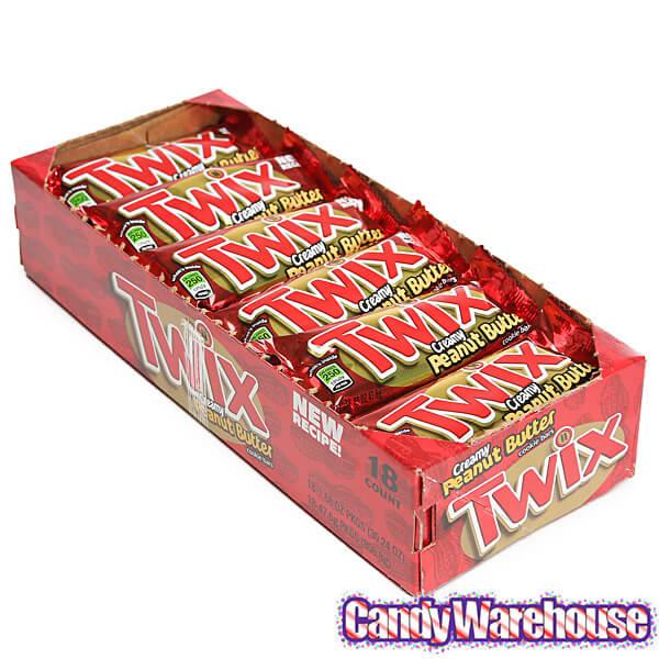 Peanut Butter Twix Candy Bars: 18-Piece Box - Candy Warehouse