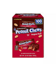 Peanut Chews Mini Size Candy Bars - Original Dark: 100-Piece Box - Candy Warehouse