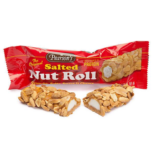 Pearson's Salted Nut Roll Candy Bars: 24-Piece Box - Candy Warehouse