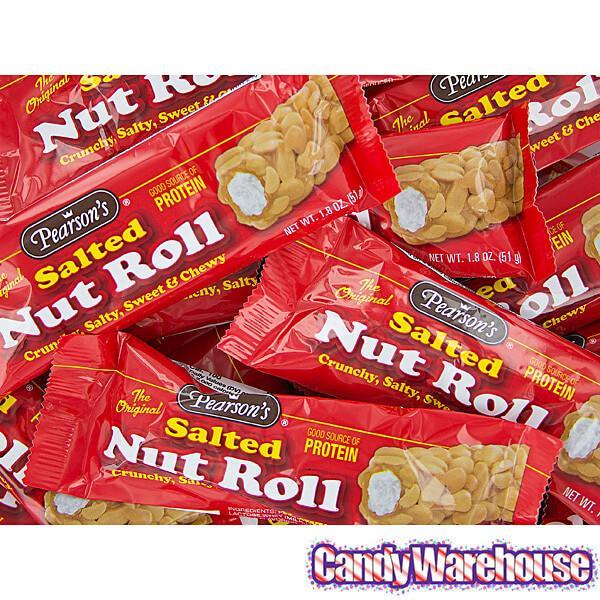 Pearson's Salted Nut Roll Candy Bars: 24-Piece Box - Candy Warehouse